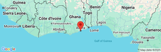 Landkaart Accra