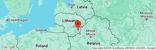 Landkaart Vilnius