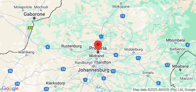 Landkaart Pretoria