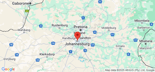 Landkaart Johannesburg