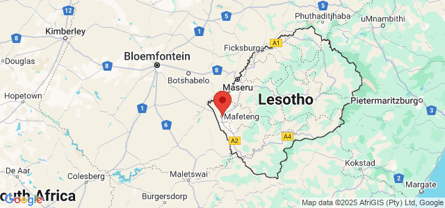 Landkaart Mafeteng