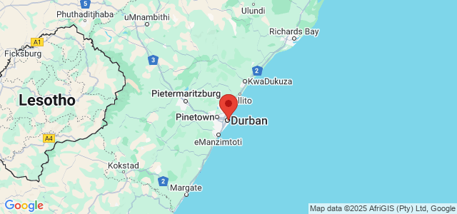 Landkaart Durban