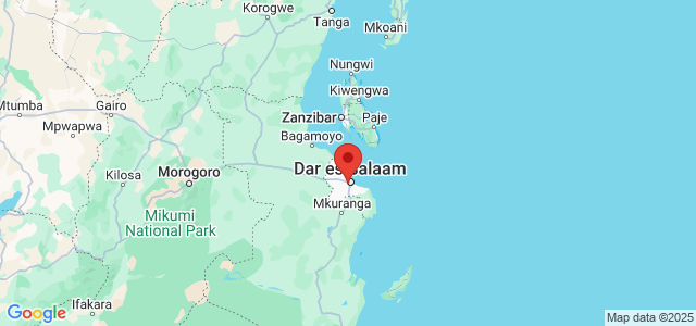 Landkaart Dar es Salaam