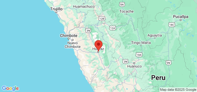 Landkaart Huaraz