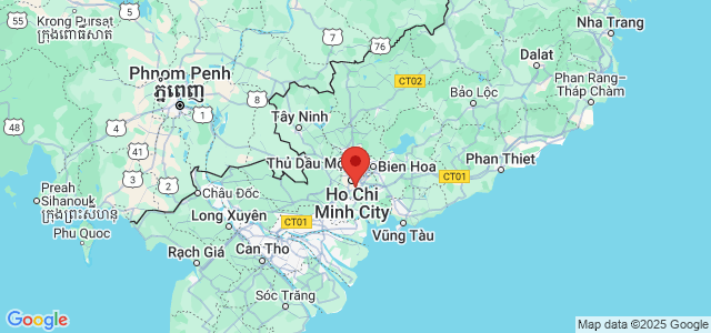 Landkaart Ho Chi Minhstad
