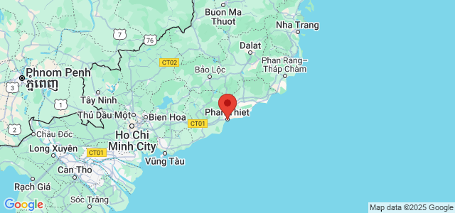 Landkaart Phan Thiet