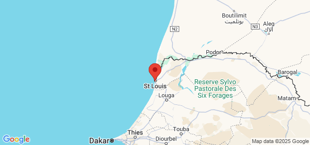 Landkaart Saint Louis