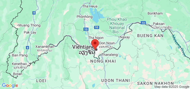 Landkaart Vientiane