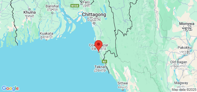 Landkaart Coxs Bazar