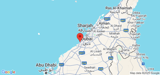 Landkaart Dubai