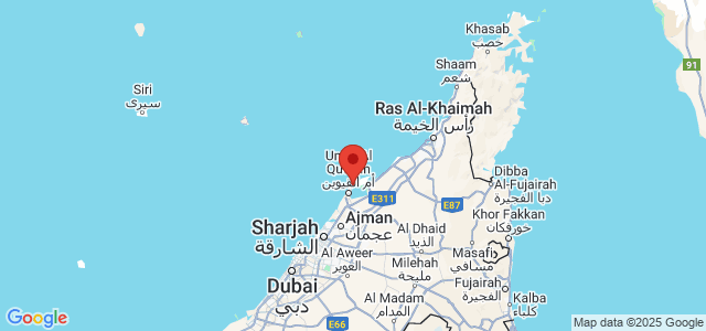 Landkaart Umm Al Qaywayn