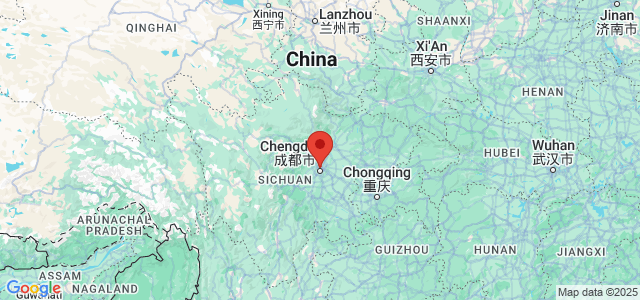Landkaart Chengdu