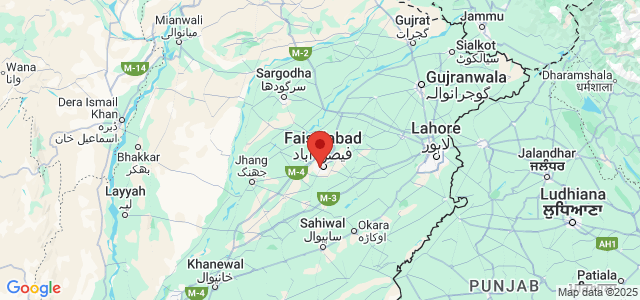 Landkaart Faisalabad