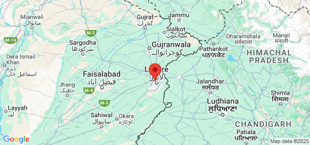 Landkaart Lahore