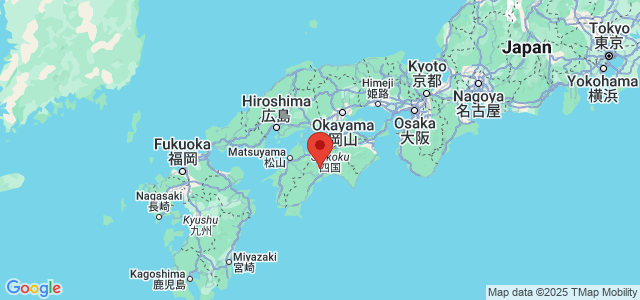 Landkaart Shikoku