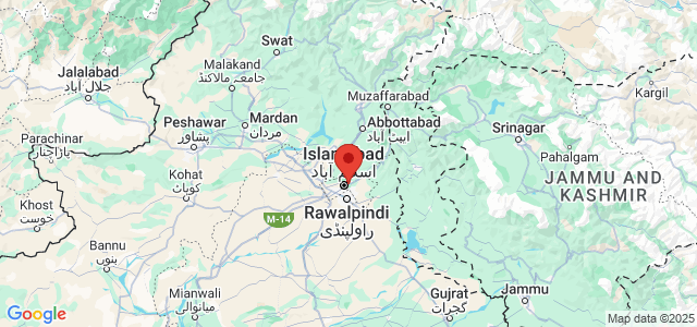 Landkaart Islamabad
