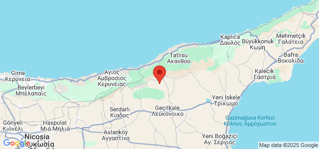 Landkaart Noord-Cyprus