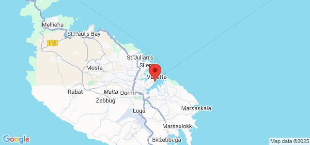 Landkaart Valletta