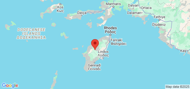Landkaart Rhodos