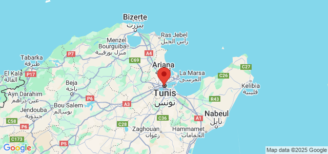 Landkaart Tunis