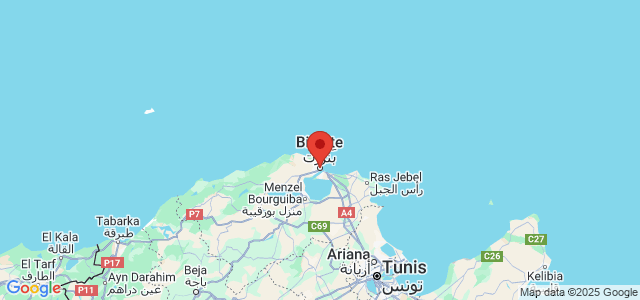 Landkaart Bizerte