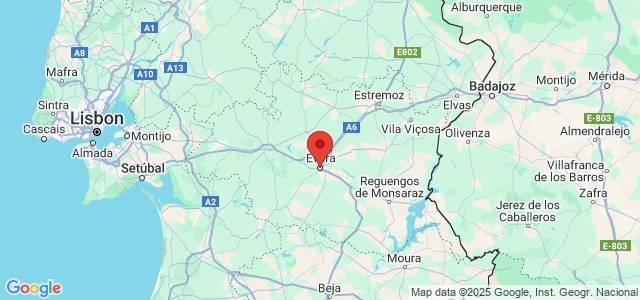 Landkaart Évora