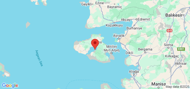 Landkaart Lesbos