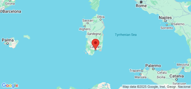 Landkaart Cagliari