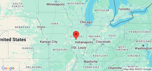Landkaart Illinois