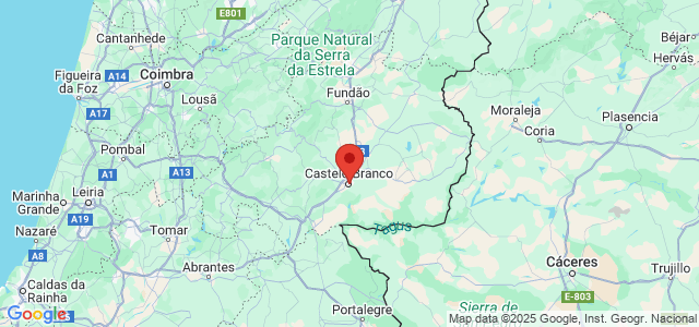Landkaart Castelo Branco