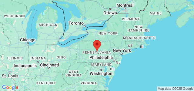 Landkaart Pennsylvania