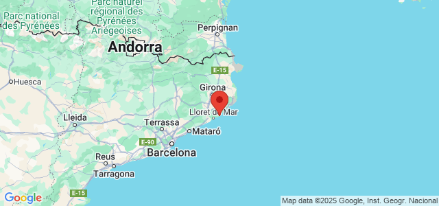 Landkaart Tossa de Mar