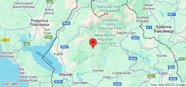 Landkaart Shkodër