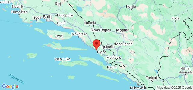Landkaart Gradac