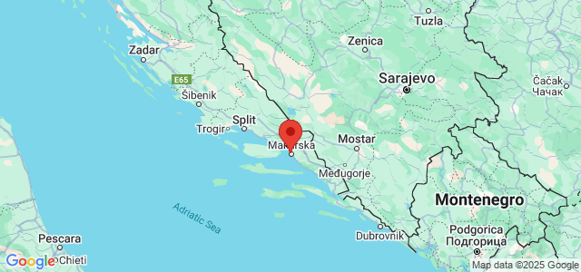 Landkaart Makarska