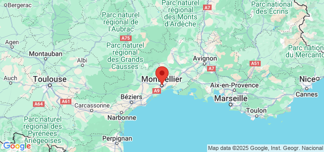 Landkaart Montpellier