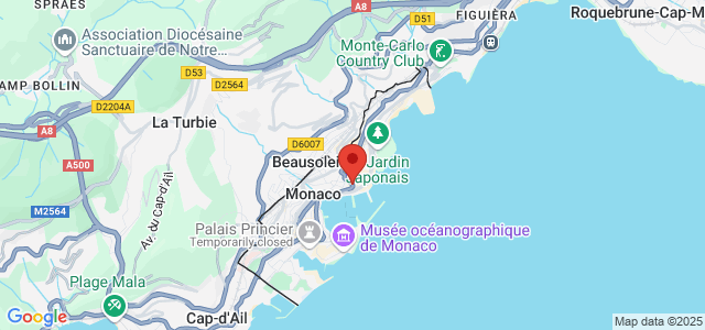 Landkaart Monte Carlo