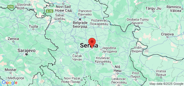 Landkaart Kragujevac