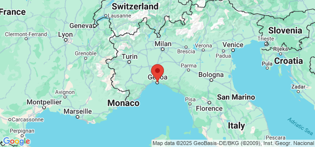 Landkaart Genua