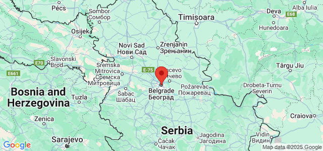 Landkaart Belgrado