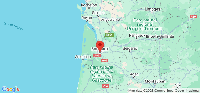 Landkaart Bordeaux