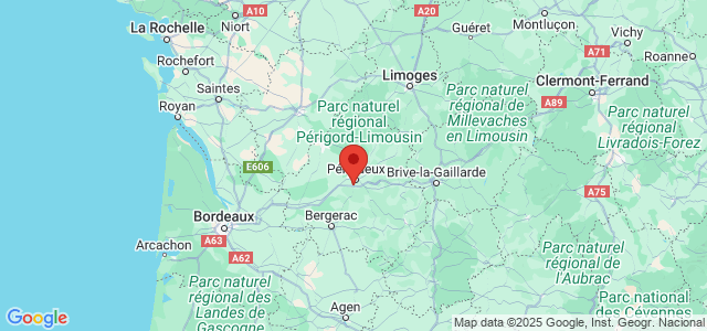 Landkaart Dordogne