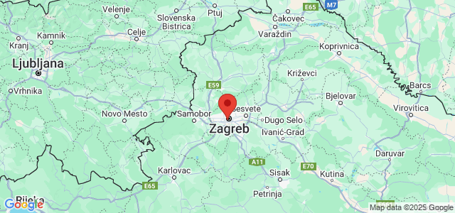 Landkaart Zagreb