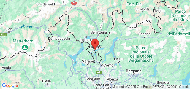 Landkaart Lugano