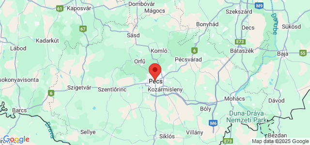 Landkaart Pécs