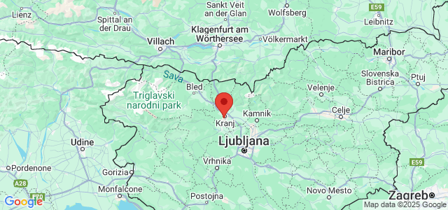 Landkaart Kranj