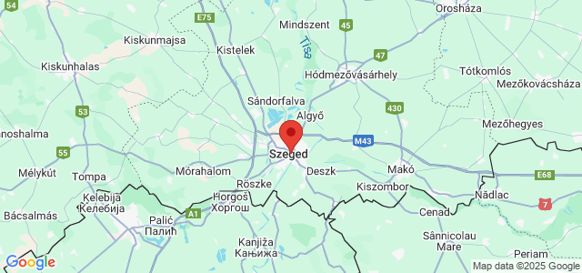 Landkaart Szeged
