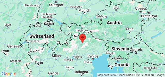 Landkaart Trentino-Alto-Adige