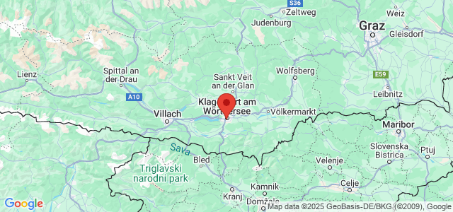 Landkaart Klagenfurt