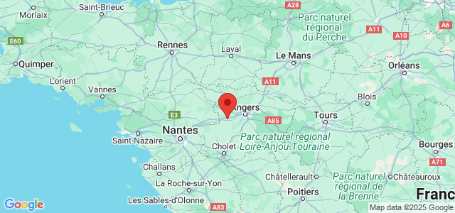 Landkaart Pays de la Loire